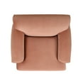 thumbnail image 5 of Jennifer Taylor Home Alana 38" Lawson Large Living Room Accent Arm Chair with Metal Casters, Peach Orange, 5 of 10