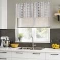 thumbnail image 4 of 2 Pack Valances for Window, Boho Ethnic Short Curtains for Kitchen Bedroom Living Room, Aztec Bohemian Vintage Geometric Blue Rustic Rod Pocket Small Window Treatment Valance Drapes 42 x 12 Inch, 4 of 8
