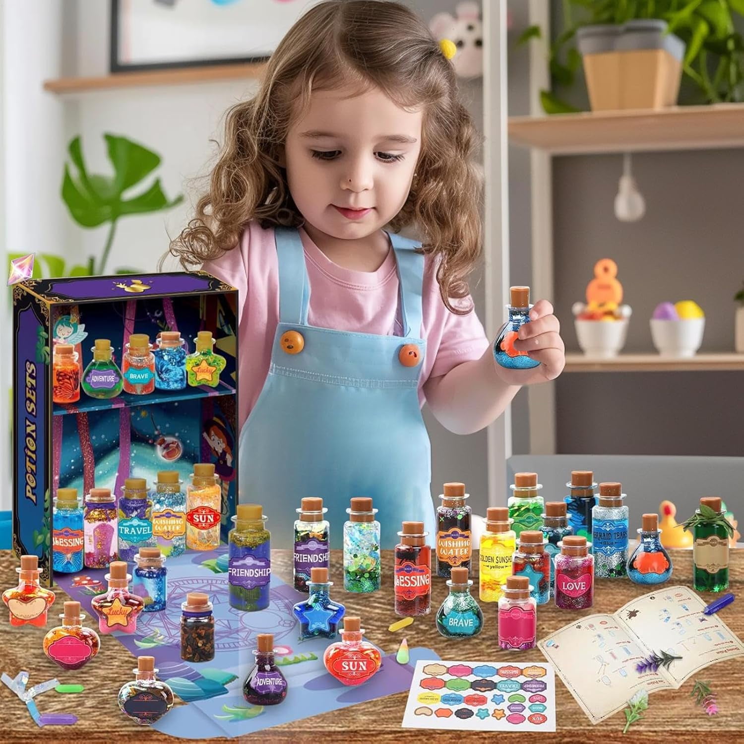 Magic Potion Kit, Fairy Potion Kit, 2025 DIY Magic Mix Potion Making Kit, 22 Bottles Art Craft Creative Toy Birthday Gifts for Kids Boys Girls