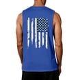 thumbnail image 4 of LNZGNM Mens Workout Tank Tops Plus Size USA Flag Sleeveless Shirts Casual Muscle Graphic Patriotic Tank Tops Vacation Tee Shirts,Blue XL, 4 of 4
