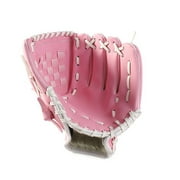 Outdoor Sports Baseball Glove Softball Practice Equipment Outfield Pitcher Gloves PU Softball Glove Pink, 1 pcs