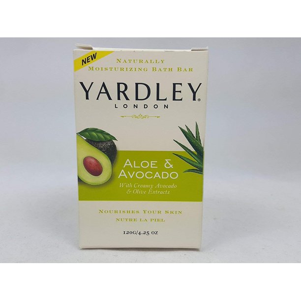 Yardley London Bar Soap Aloe Vera and Avocado 4.25 oz Each 6 Pack