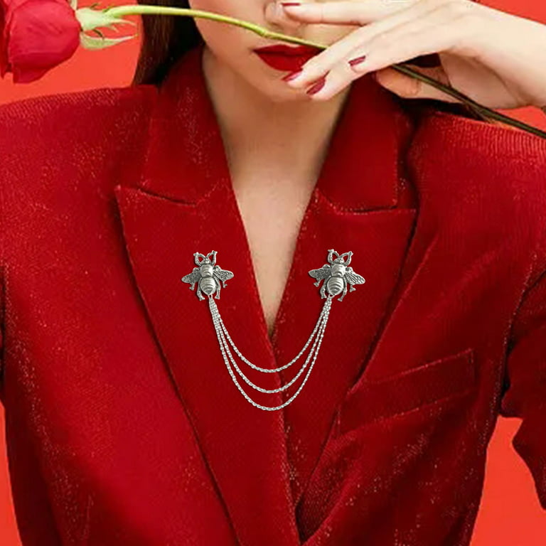 Women Girl Brooch Pins Badge Series Big Metal Plaid Tassel Star Chain Bee  Wholesale Coat Korean Handmade Fashion Accessories-SWF - Price history &  Review, AliExpress Seller - XCX Store