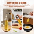 thumbnail image 4 of 2 Pack Oil Sprayer for Cooking, Upgraded Refillable Olive Oil Spray Bottle Mister with Brush for Air Fryer Oil Vinegar Portable Glass Kitchen Gadget for BBQ, Salad, Roasting, 4 of 7