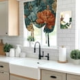 thumbnail image 5 of Vintage Floral Tie Up Curtains 45 Inches Long, Kitchen Window Curtains Over Sink, Boho Red White Floral Leaves Country Vintage Small Window Curtains Balloon Curtains Valances for Bedroom 34"x45", 5 of 8