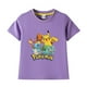 thumbnail image 4 of Pokemon ropa para niños figura de Anime Pikachu camiseta gráfica para niños 100% algodón verano manga corta niño niña regalo de cumpleaños, 4 of 4