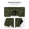thumbnail image 2 of Vestido de verano KIRUNDO 2025, manga corta abullonada, ojales, verde militar, 2 of 9