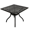 thumbnail image 2 of Outdoor Aluminum 5pc Square Black Patio Dining Set with Four Chairs, 2 of 7