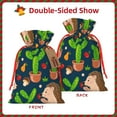 thumbnail image 2 of Fuzoiu Cute Hedgehogs Cactus Blue Print Christmas Gift Bag,Burlap Gift Bag with Drawstring Closure & Hang Tag,Perfect for Holidays, Birthdays, and Special Occasions-Small, 2 of 6