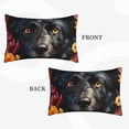 thumbnail image 4 of Fotbe Colorful Floral Black Dog Pillow Cases - Envelope Closure - Luxury, Extra Soft, Cooling Pillow Covers - Wrinkle, Fade, Stain Resistant-16"x24", 4 of 8