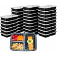thumbnail image 1 of Bluelander Contenedores para Alimentos Set de 20 Piezas con 3 Divisiones Reutilizables, Juego de 20 Piezas, Tapa Hermética, Sin BPA, Fácil de Limpiar, Ideal para Microondas (3 Divisiones),1, 1 of 11