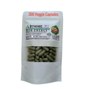 Mor-Energy Hand Blended Vegetarian Capsules w/ Moringa, Matcha Green Tea, Ginseng, 500mg, 300 Capsules