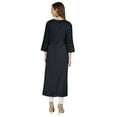 thumbnail image 3 of Phagun Indo WesternSolid Kurti For Women's V-Neck W/ Side Slit Indian Traditional Wear, 3 of 7