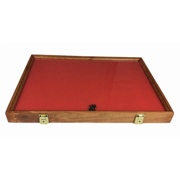 Cherry Wood Display Case 18 x 24 x 2 for Arrowheads Knifes Collectibles & More