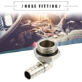 thumbnail image 2 of Adaptador de manguera de latón de 90 grados para automóvil universal, 10 mm de 3/8" a macho G1/2" BSP BSPT tono plateado, 2 of 7