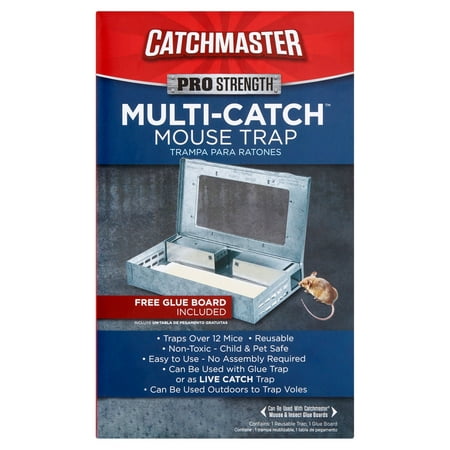 Catchmaster Multi-Catch Mouse Trap *1 Free Glue Board (Best Mouse Trap For Small Mice)
