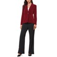 thumbnail image 2 of INSPIRE CHIC Velvet Blazer for Women Long Sleeve Notch Lapel Button Vintage Work Office Blazers with Pockets XL Red, 2 of 6