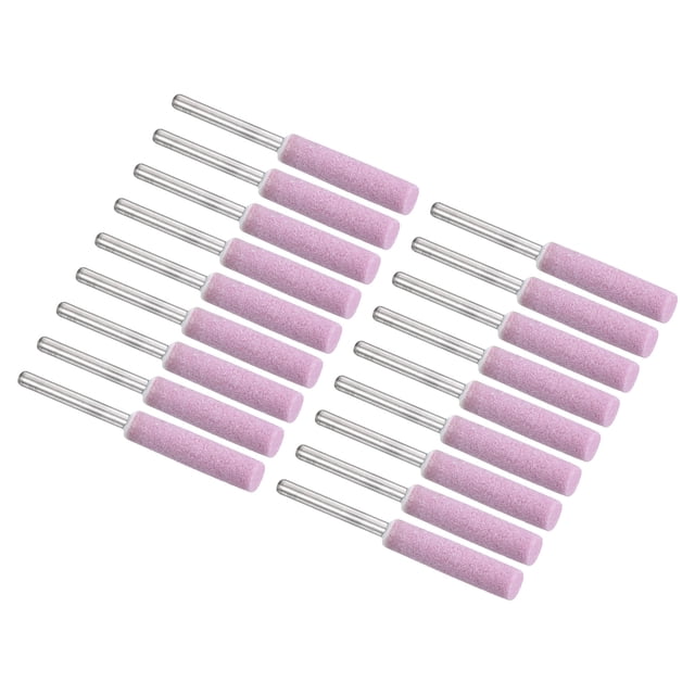 Unique Bargains 1.9' Length Grinding Stone File, 18 Pack Chainsaw Sharpener Stone Ceramic Bits Grinding Tool, Pink