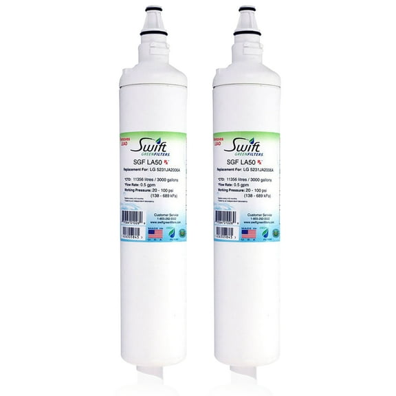 SGF-LA50 Rx Pharmaceutical Replacement for LG LT600P Refrigerators Water Filters (2 Pack)