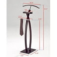 thumbnail image 4 of Pilaster Designs - Modern Chrome / Walnut Finish Suit Rack Valet Stand, 4 of 4