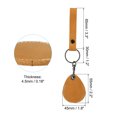 thumbnail image 2 of Uxcell Leather Keychain Blanks, 2 Pack Cowhide Key Fob with Key Rings for Laser Engraving, Yellow, 2 of 6