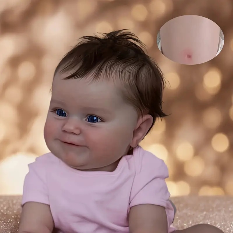 Dayoff Kids Lifelike Reborn Baby Dolls - 18 Inch Realistic Girl Baby Doll With Clothes For Kids Age 4+(No Accessories)