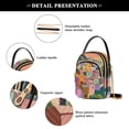 thumbnail image 4 of FORMRS Crossbody Bag for Women Quilted Travel Shoulder Cell Phone Purse with Chain Strap Handbag, Purple Cityscape Painting, 4 of 7