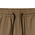thumbnail image 7 of JUUYY Mens Cargo Pants Drawstring Elastic Waist Straight Leg Loose Lightweight Breathable Casual Multi-Pocket Outdoor Hiking Pants Coffee XXL, 7 of 7