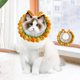 thumbnail image 1 of Coloque de gato tejido Collar de tejido Accesorio Atentable cómodo para festivales de regalo de cumpleaños para mascotas para caminar por vacaciones Gradiente amarillo, 1 of 10