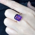 thumbnail image 3 of Unique Genuine Amethyst Ring 14k Solid Gold Ring Handmade Amethyst Ring Moissanite Accented Wedding Ring Natural Amethyst Ring Gift For Her, 3 of 5