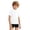 White, variant on Lightweight Boys Swim Shirt for Beach Pool Rash Guard Top for Junior Boys with Sun Protection and Comfort for Summer Black 100