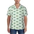 thumbnail image 5 of KLL Men's Hawaiian Shirt Short Sleeve Button Down Beach Shirts-Cute Crocodile, 5 of 6