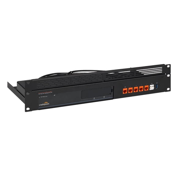 Rackmount.IT Rack Mount Kit for CradlePoint E300, Jet Black