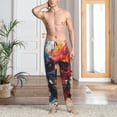 thumbnail image 2 of Balery Abstract Colorful Skull Art Pantalones de pijama para hombre, pijama ultraligero, pantalón de descanso-Medium, 2 of 6
