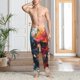 thumbnail image 2 of Fotbe Abstract Colorful Skull Art Pantalones de Pijama para Hombre, Pantalones de Dormir, Pantalones de Casa con Cintura Ajustable y Bolsillos-Medium, 2 of 6
