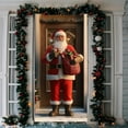 thumbnail image 5 of Djunllk Christmas Decorations Door Cover Santa Claus Front Door Cover Xmas Hanging Banner Santa Background for Home Holiday Christmas Celebration, 70.8 x 35.4 inches, 5 of 7