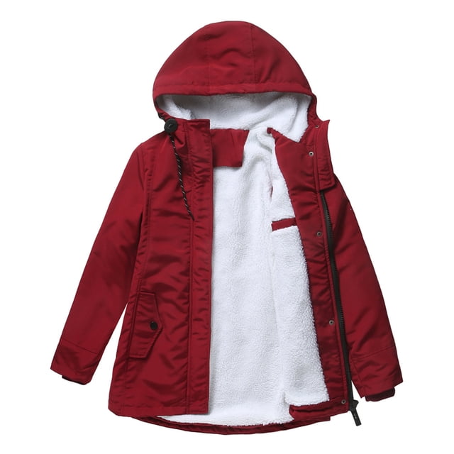 CEHVOM Manteau Long Chaud pour Femmes, Veste à Capuche avec Col, Parka d'Hiver Ajustée