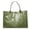 Green, variant on Women's PVC Tote Bag Large Letter Print Shoulder Bag Kraft Paper Work Handbags Purses with Top Handle Commuting Hand-Held Storage Bag, Black