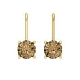 thumbnail image 3 of Clara Pucci 1.5Ct Champagne Round Cut VVS1 Lever Back Drop Dangle 14k Solid hypoallergenic Gold Designer Earrings For April, 3 of 7