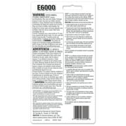 Eclectic Products Inc E6000 Medium Viscosity Automotive/Industrial Adhesive - Clear - 3.7 fl oz