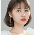 thumbnail image 2 of Solid 925 Sterling Silver Tassel Chain Dangle Earrings for Women Teens Long Dangle Drop Earrings Minimalist, 2 of 13