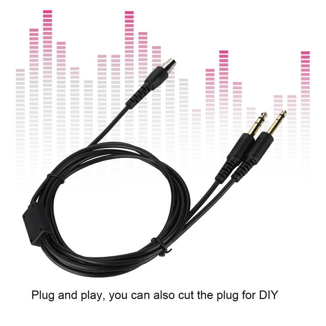 Replacement Cable For Aviation Headset, 230cm Durable Aviation Headset Adapter With Cable Switch For Pilot DIY