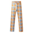 thumbnail image 4 of Pxiakgy jeans for men Men's Casual Plaid Print Party Suit Pants Stretch Feet Pants With Pockets Men Casual Pants Orange + L, 4 of 8