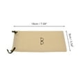 thumbnail image 4 of Unique Bargains Flocking Cloth Portable Drawstring Eyeglass Pouch 7.09"x3.54" Khaki, 4 of 5