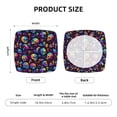 thumbnail image 6 of Lsque rainbow color Skull mushroom Printed Square Couch Cushion Covers, Floral Sofa Cushion Covers Replacement, Stretch Couch Covers for Couch-16.9in, 6 of 9