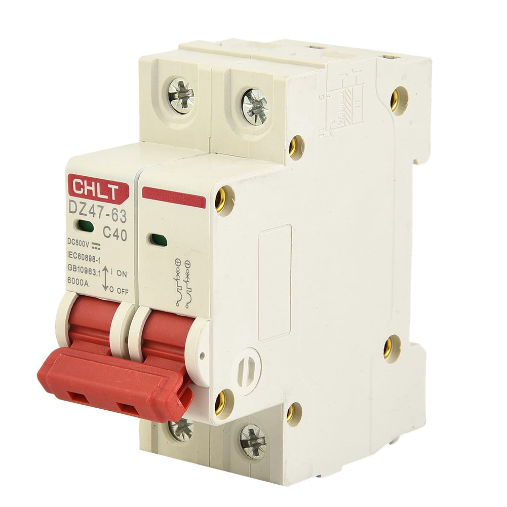 Dc Circuit Breaker 500V 2 Pole Double Mcb Solar Pv 10 16 20 32 40 63 Amp 2P 40A