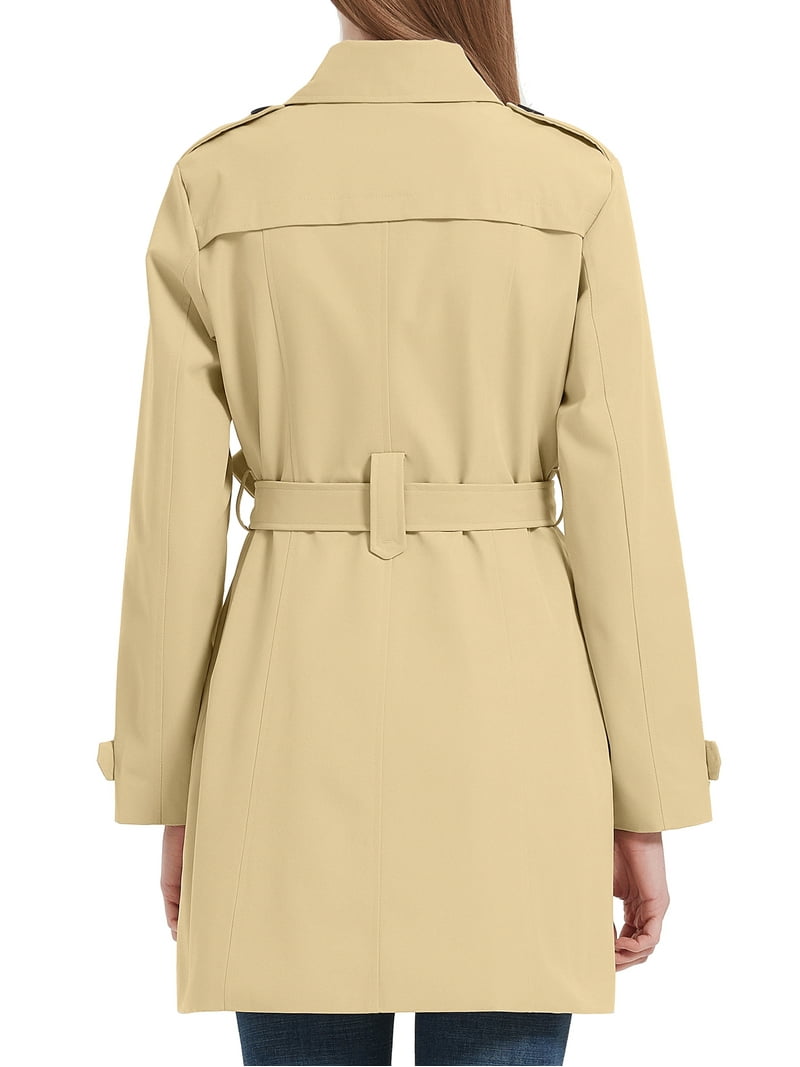 Wantdo Women's Trench Coat Spring Long Jacket Double