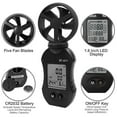 thumbnail image 2 of Anemometer, with Temperature and Humidity Measurement, 0.3-30m/S Weather Station Anemometer Airflow Meter, 2 of 8