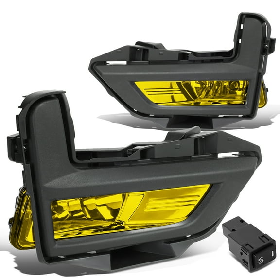 DNA Motoring FL-ZTL-279-AM For 2017 to 2018 Nissan Rogue Pair Front Driving Fog Light Lamp Switch Black Bezel Amber Lens