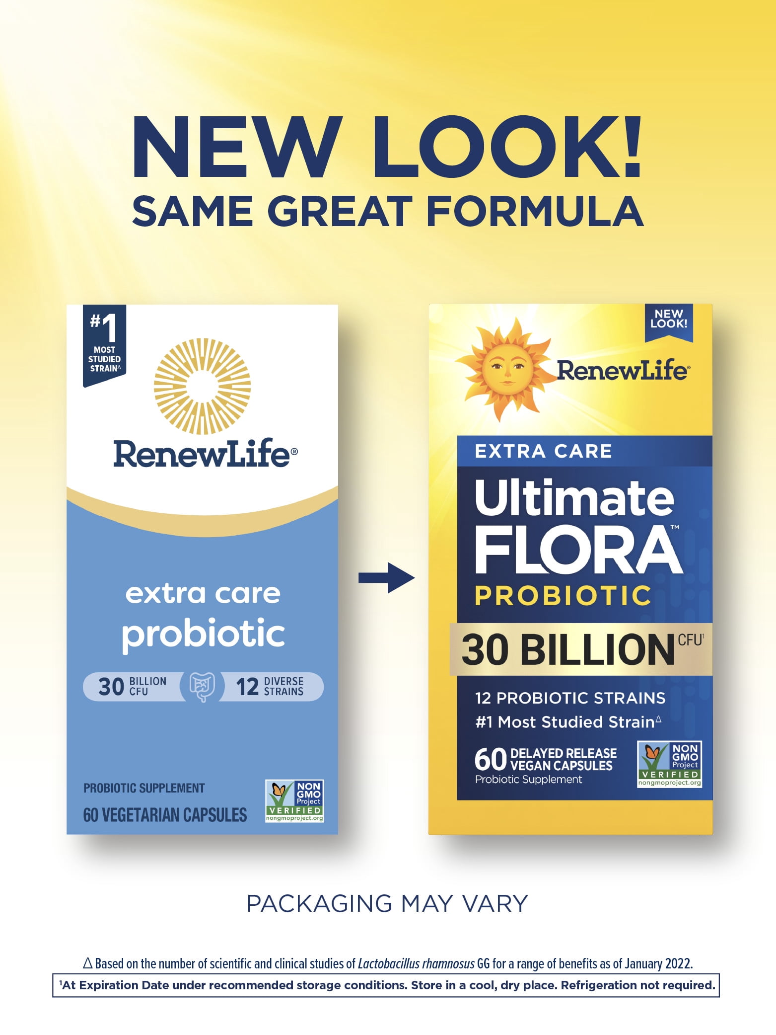 Extra Care Probiotic Capsules | 30 Billion CFU | 60 Count | by Renew Life